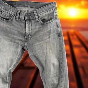 Levis 511 Jeans Mens 29x32 Slim Fit Gray Denim Pants Fade Whiskered Street‎ Work